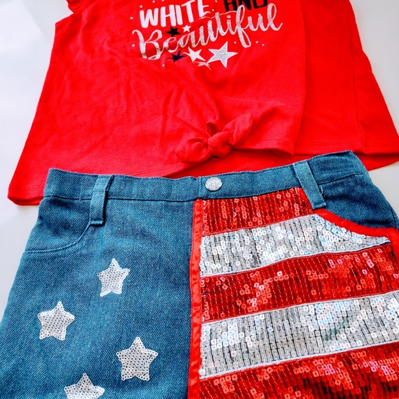 Red White and Blue Shorts and Shirt Combo - Picture 2 of 8